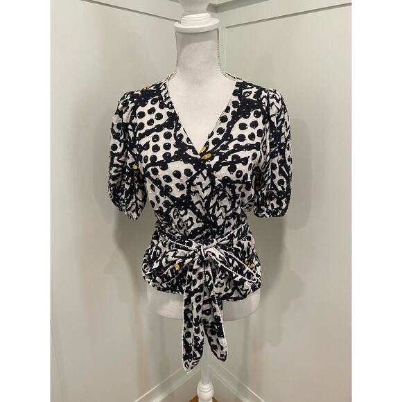 FARM Rio Floral Wrap Blouse in Black Motif - Picture 4 of 15